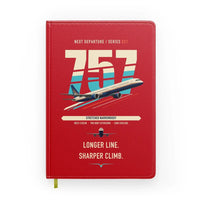 Thumbnail for Boeing 757-300 design on red notebook