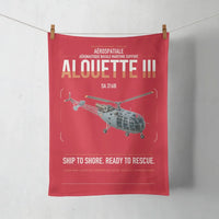 Thumbnail for Aérospatiale SA 316B Alouette III design on red towel