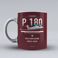Thumbnail for P.180 Avanti EVO Mug design on dark red piaggio