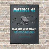 Thumbnail for DJI Matrice 4E vertical canvas print - framed - gray background
