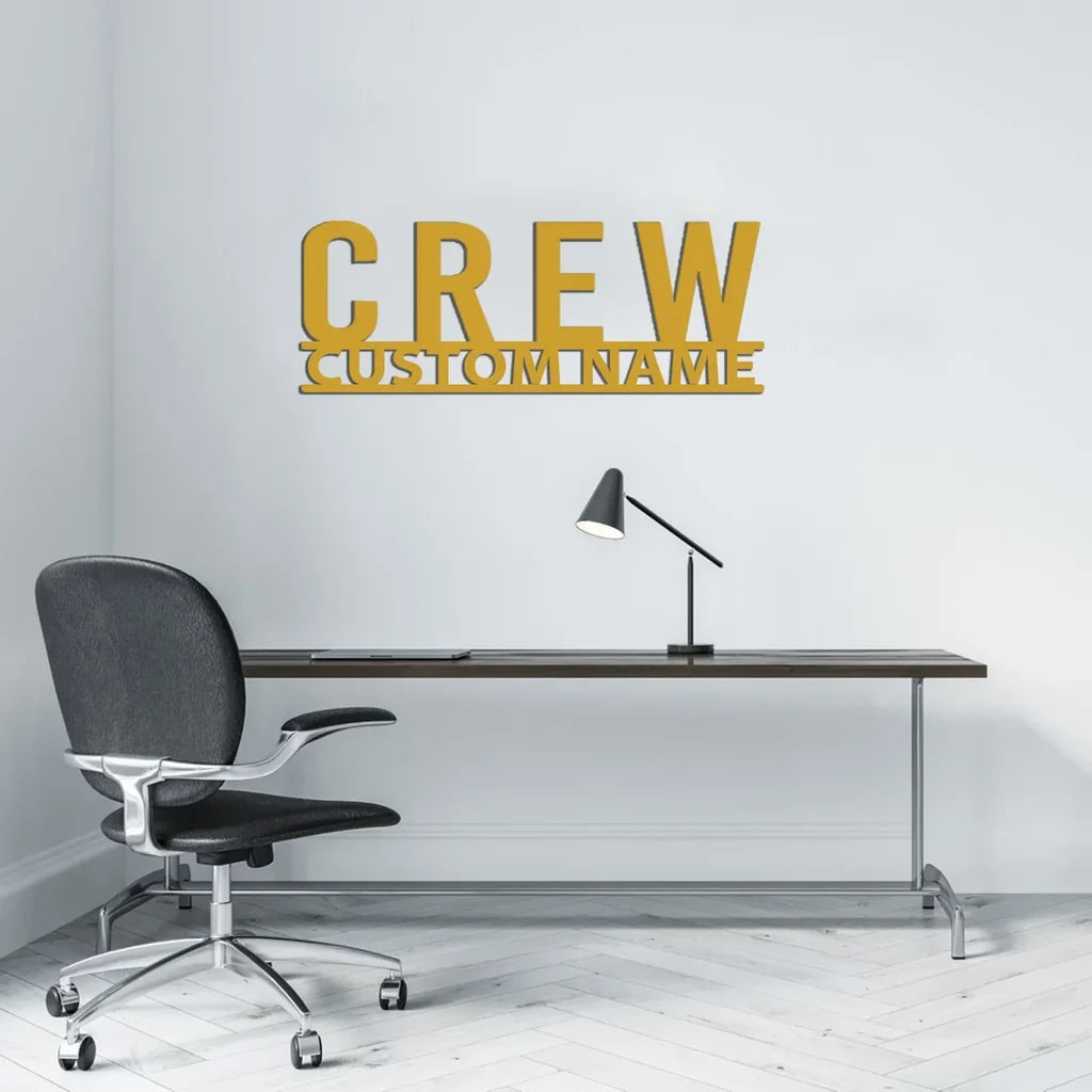 Customisable CREW & Text Metal Sign - view 7