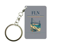 Thumbnail for Hercilio Luz International Airport (FLN) design on gray key chain