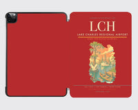 Thumbnail for Lake Charles Regional Airport (LCH) design on red ipad tablet case