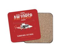 Thumbnail for Leonardo AW109SP GrandNew design on red 1 piece coaster