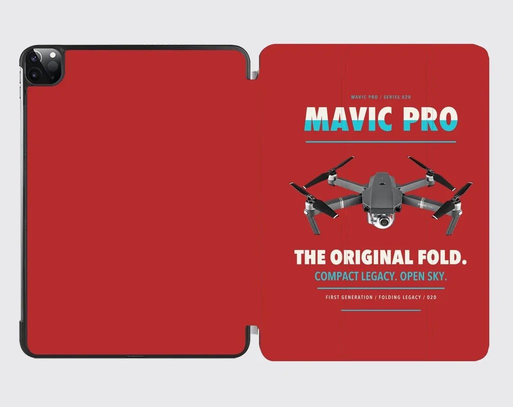 DJI Mavic Pro design on red ipad tablet case