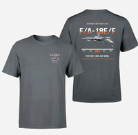 Thumbnail for F A-18E F Buddy Tanker design on gray double-side t-shirt, double-side print