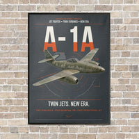 Thumbnail for Messerschmitt Me 262A-1a vertical canvas print - framed - gray background