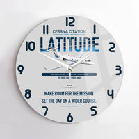 Thumbnail for Cessna Citation Latitude design on light gray no frame wall clock