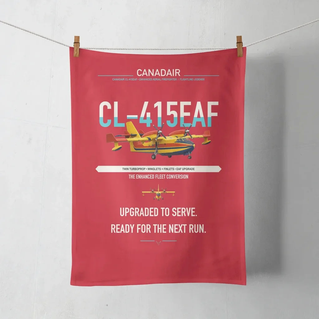 Canadair CL-415EAF design on red towel