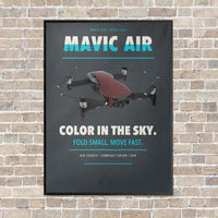 Thumbnail for DJI Mavic Air vertical canvas print - framed - gray background