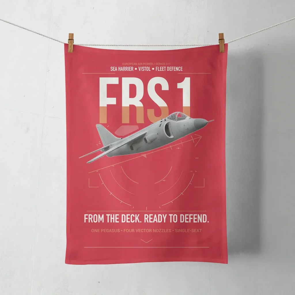 British Aerospace Sea Harrier FRS.1 design on red towel