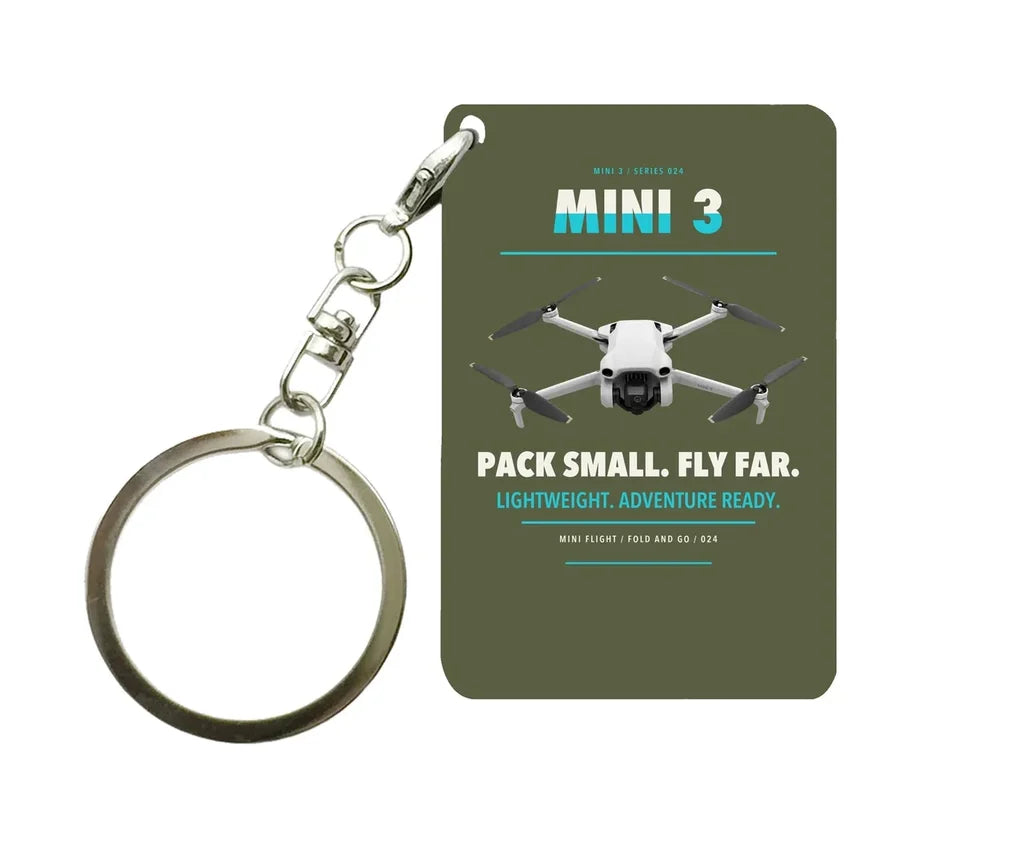 DJI Mini 3 Key Chain design on green army key chain