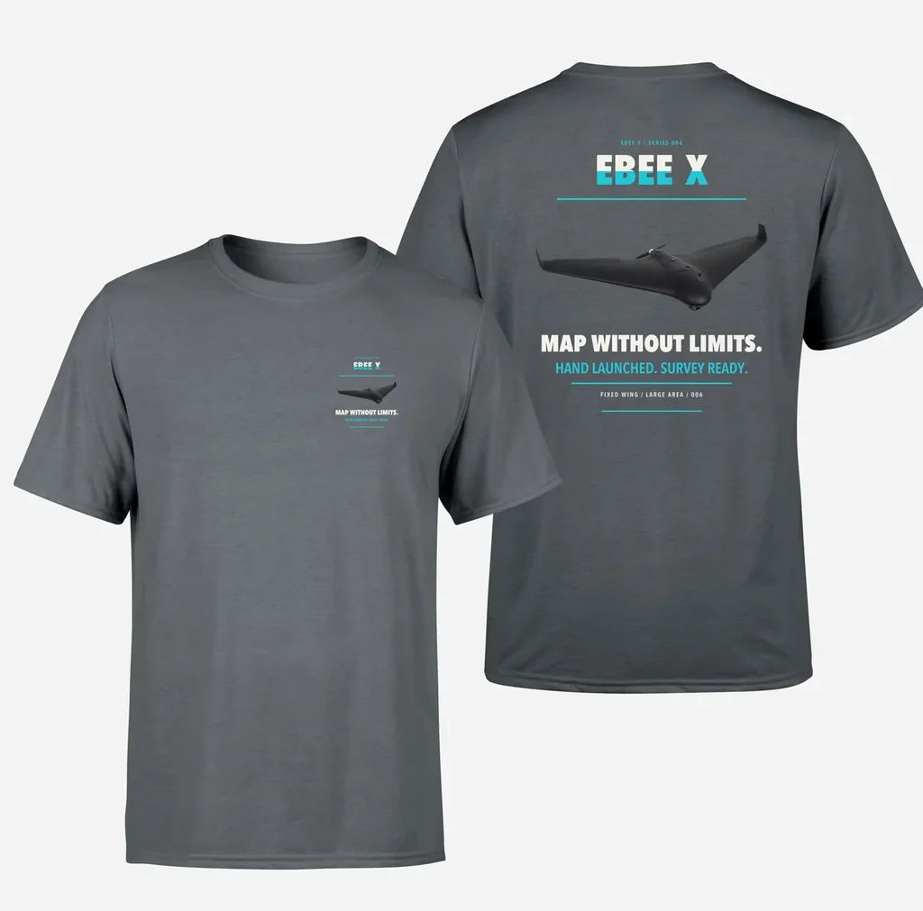 AgEagle eBee X design on gray t shirt