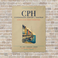 Thumbnail for Copenhagen Airport Kastrup CPH vertical canvas print - no frame - beige background