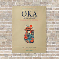 Thumbnail for Naha Airport OKA vertical canvas print - no frame - beige background