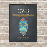 Thumbnail for Afonso Pena International Airport CWB vertical canvas print - framed - gray background