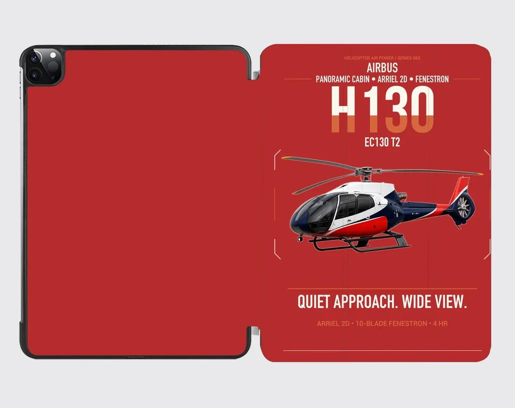 Airbus H130 design on red ipad tablet case