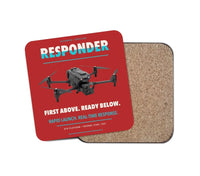 Thumbnail for BRINC Responder design on red 1 piece coaster