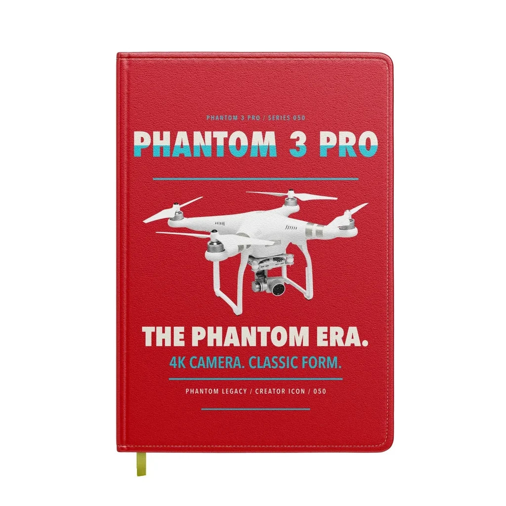 DJI Phantom 3 Professional design on red notebook
