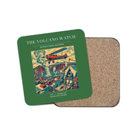 Thumbnail for The Volcano Watch - Designed Coasters design on green 1-piece