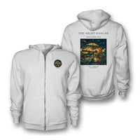 Thumbnail for VINTAGE G4049 - The Night Hangar - Premium Zipped Hoodie design on white