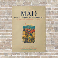 Thumbnail for Adolfo Suarez Madrid-Barajas Airport MAD vertical canvas print - no frame - beige background