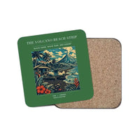 Thumbnail for The Volcano Beach Strip - Designed Coasters design on green 1-piece