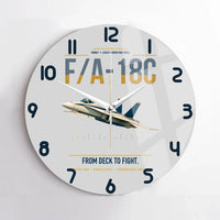 Thumbnail for F-A-18C Hornet design on light gray no frame wall clock