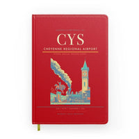 Thumbnail for Cheyenne Regional Airport (CYS) design on red notebook