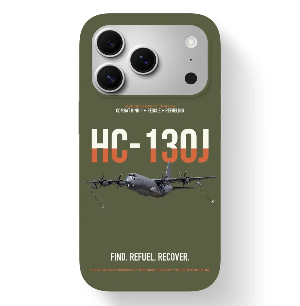 HC-130J COMBAT KING II design on green army magsafe iphone case, for iPhone 17 Pro