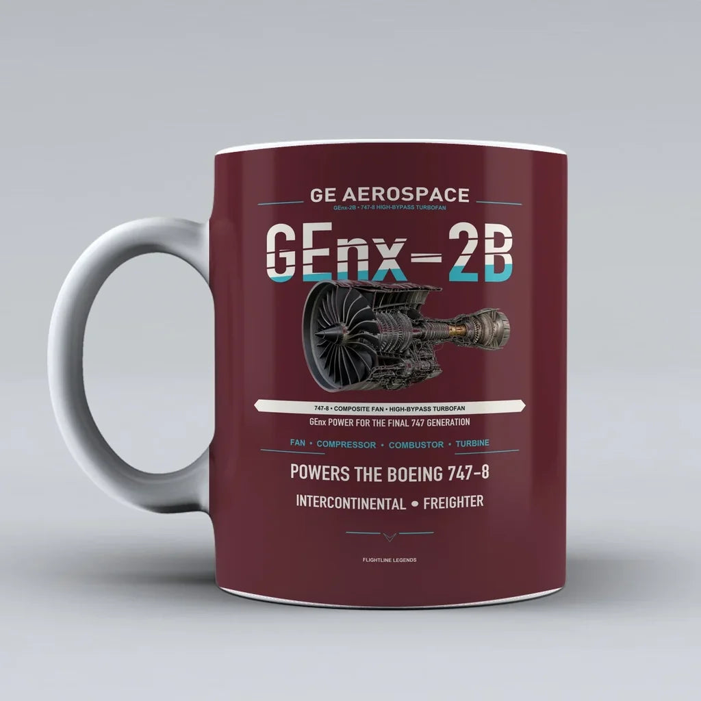 Mug design on dark red genx 2b