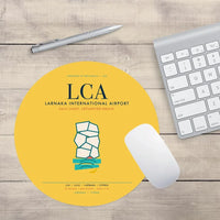Thumbnail for Larnaka International Airport (LCA) design on yellow round mouse pad