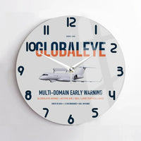 Thumbnail for Saab GlobalEye design on light gray no frame wall clock