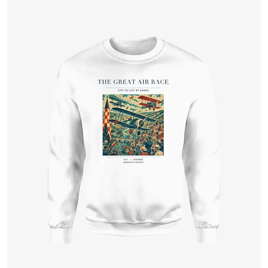 VINTAGE G4003 - The Great Air Race - Designed Sweatshirts design on white