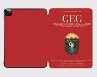 Thumbnail for Spokane International Airport (GEG) design on red ipad tablet case