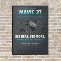 Thumbnail for DJI Mavic 3 Thermal vertical canvas print - framed - gray background