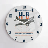 Thumbnail for Heinkel He 111H-6 design on light gray no frame wall clock