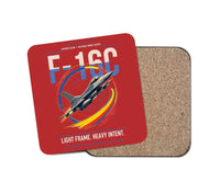 Thumbnail for F-16C Fighting Falcon design on red 1 piece coaster