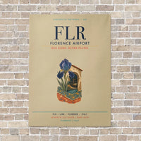 Thumbnail for Florence Airport FLR vertical canvas print - no frame - beige background