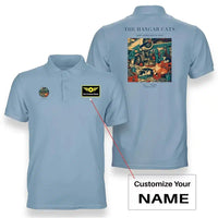 Thumbnail for VINTAGE G4137 - The Hangar Cats - Double-Side Polo T-Shirt design on lightblue+name