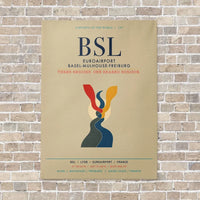 Thumbnail for EuroAirport Basel-Mulhouse-Freiburg BSL vertical canvas print - no frame - beige background