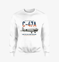 Thumbnail for C-47A Skytrain design on white sweatshirt