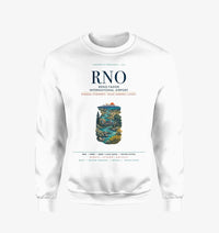 Thumbnail for Reno-Tahoe International Airport (RNO) design on white sweatshirt