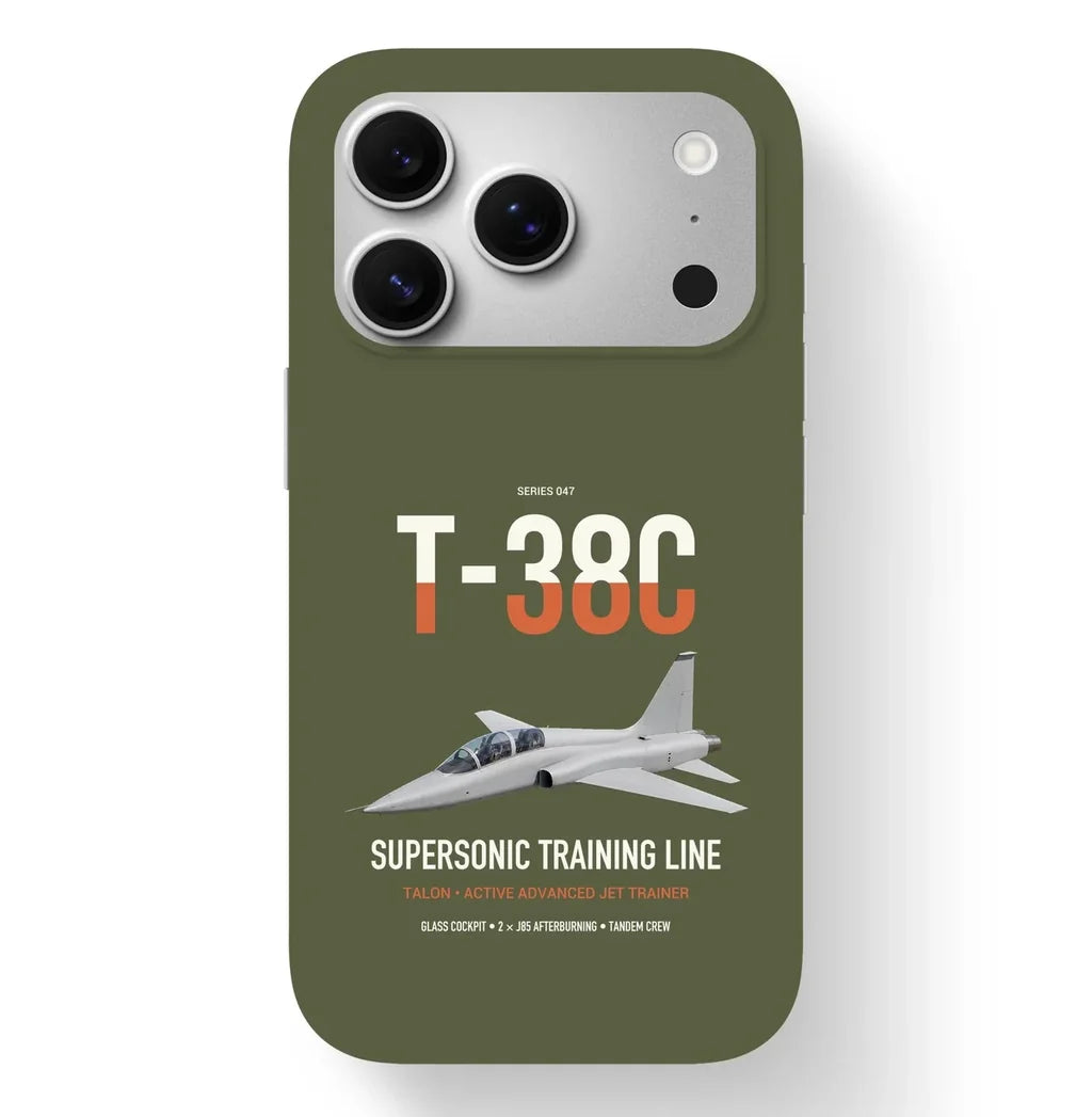 T-38C Talon design on green army magsafe iphone case, for iPhone 17 Pro