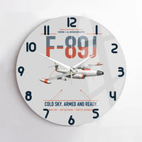 Thumbnail for F-89J Scorpion design on light gray no frame wall clock