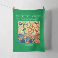 Thumbnail for VINTAGE G4026 - The Flying Circus - Designed Towels design on green