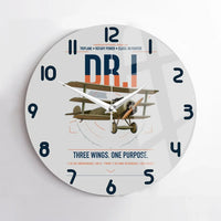 Thumbnail for Fokker Dr.I design on light gray no frame wall clock