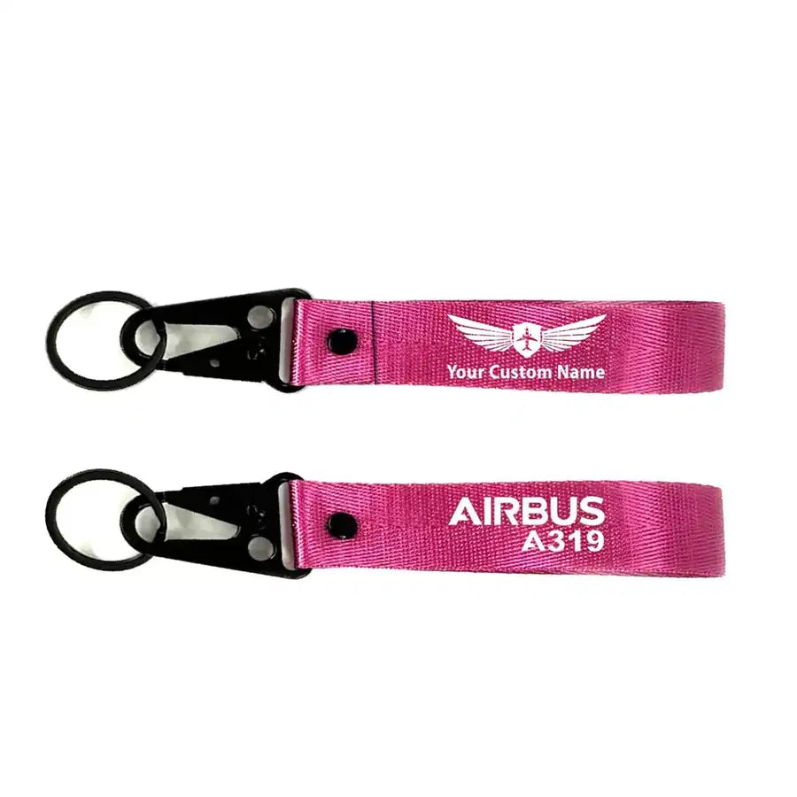 Airbus A319 & Text - Pink+ NAME