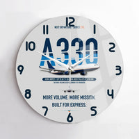 Thumbnail for Airbus A330-300P2F design on light gray no frame wall clock