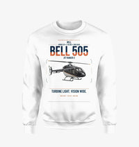 Thumbnail for Bell 505 Jet Ranger X design on white sweatshirt